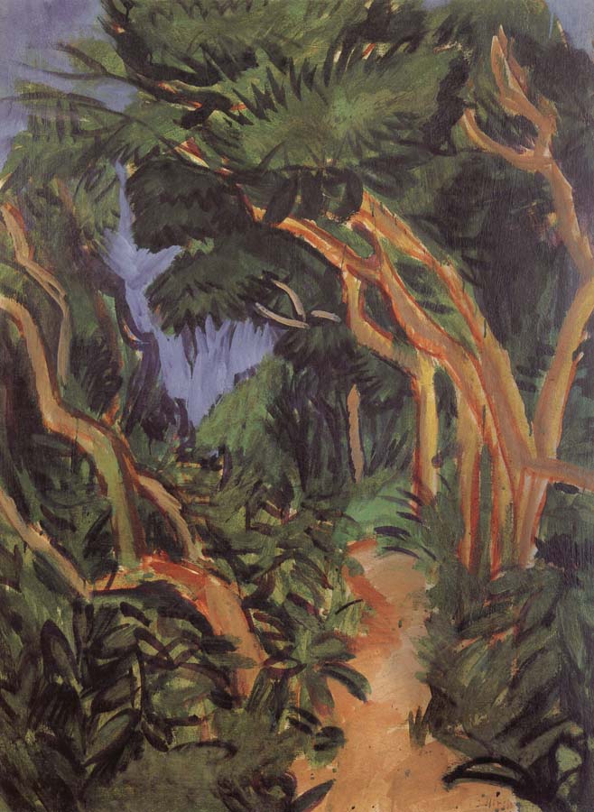 Ernst Ludwig Kirchner Fehmarn Landscape-forest path